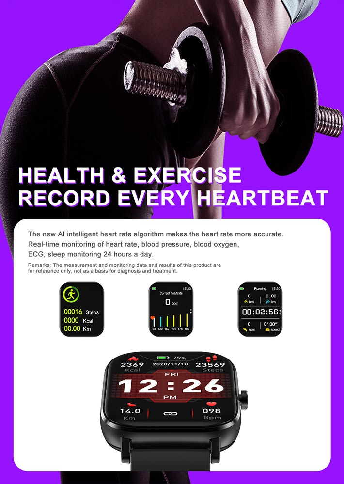 Brill- Ultra Thin Smartwatch - Can Detect Heart Rate Blood Pressure and Can Call