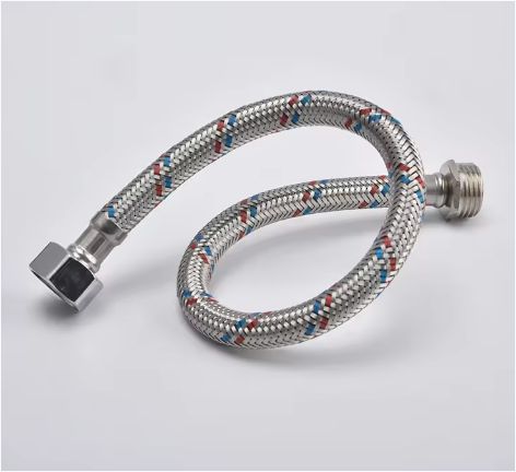 60cm Long flexible metal hose Fittings Braided Stainless Steel Wire Flexible Braided Metal Hose
