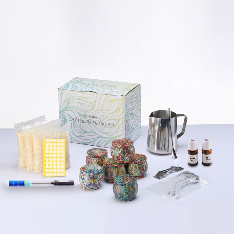D013 Diy Scented Soy Wax Candles Making Kit Supplies Christmas Gift Print Ocean Flower Handmade Customized Box Personalized Time Pcs