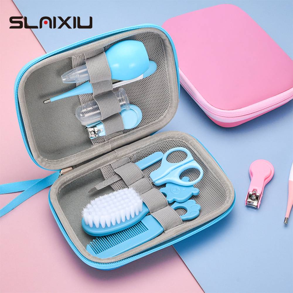 BDL5024A 8pcs/set Baby Care Kit Baby Hygiene Kit Nail Scissors Clipper Portable Infant Child Healthcare Tools Sets for Toddler Gift
