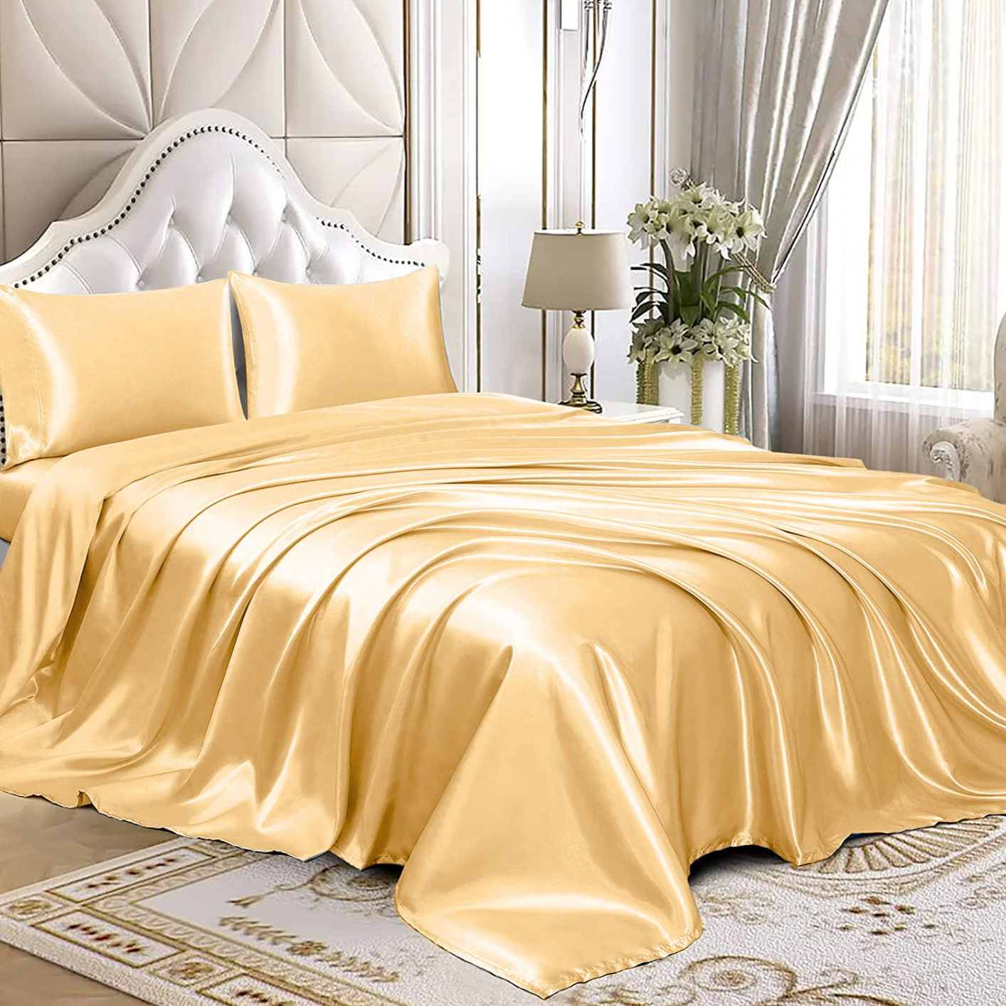 JT013-13 Bed Sheets Brushed Microfiber Sheets Extra Soft Bed Set Fade Resistant Easy Care 4Pcs Sheets
