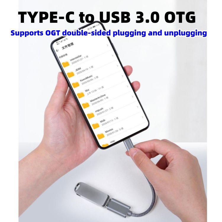 Phone LCD TYPE-C OTG converter , mobile phone 2-in-1 adapter cable, USB card reader CRRSHOP digital phone parts TYPE-C to USB 3.0 OTG Converter