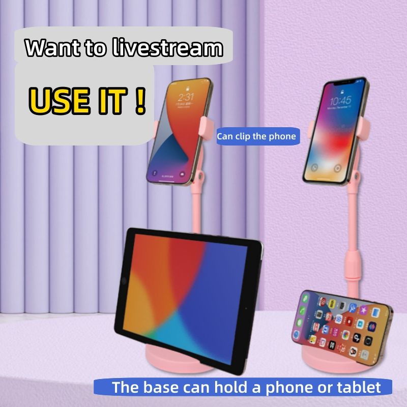 Dual card slot universal Live streaming phone holder Desktop telescopic stand CRRSHOP Multi functional desktop phone holder