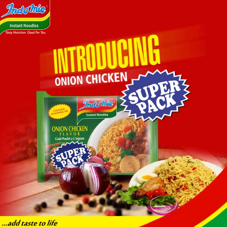  INDOMIE NOODLES ONION CHICKEN FLAVOR SUPER PACK 120g