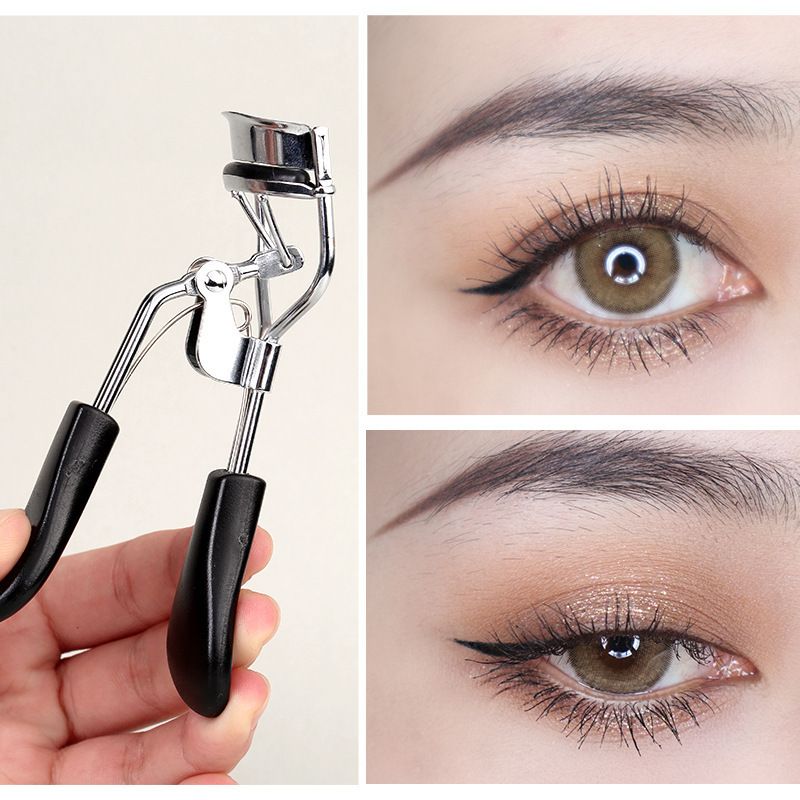 Portable Plastic Handle Eyelash Curler, Long Lasting Lash Curling Makeup Tool for Beginners