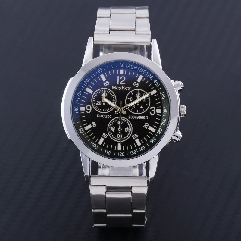 28040# Mens Watches Fashion Casual Chronograph Business Dress Quartz Stainless Steel Wrist Watch