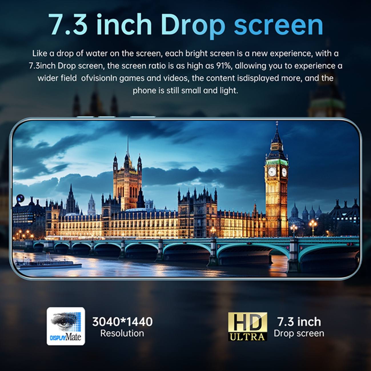 New Cross border Smartphone C30 HD Large Screen 16+1T Android Smartphone Source Factory (Explosive)