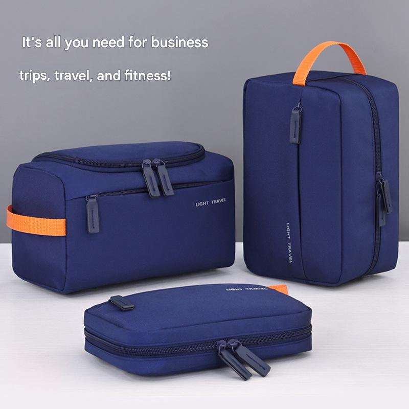 Lightweight Portable Men Toiletry Bag, Large Capacity Multifunctional Travel Wash Bag, Cosmetic Storage Organizer Bag for Business Trip Outdoor Gym
