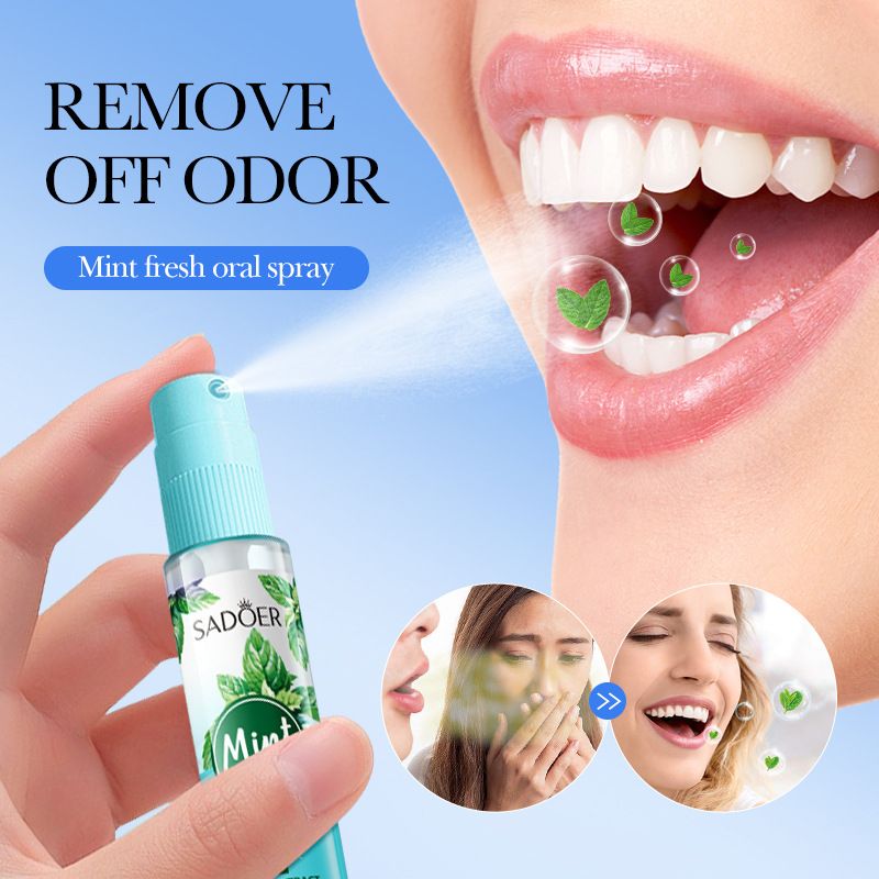 Mouth Spray 18mlSADOER Mint Peach Lemon Fresh Breath Spray (2nd bottle 2nd bottle taste is not fixed)