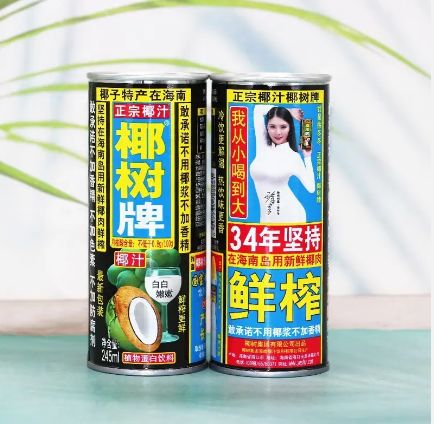 Authentic Pure Natural Flavored Coconut Milk Beverage 245ML Cans Vegetable Protein Fruit Juice Colored Processing