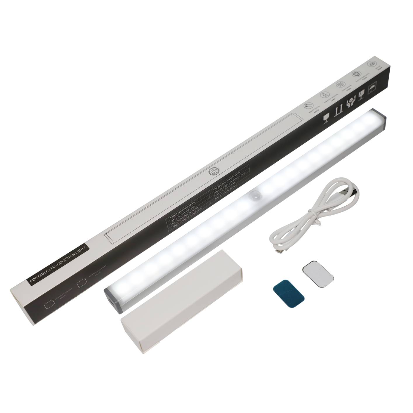 ESL-20 Intelligent LED Human Body Sensor Light Automatic Wireless Night Light Sensor Light Belt Rechargeable Kitchen Cabinet Wardrobe Light