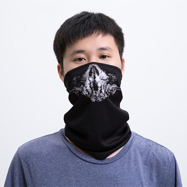 Winter Outdoor Cycling Men's Sunscreen Mask Ribbed Color Match Game Headset Personalized Exaggerated Breathable Headset Face Mask
