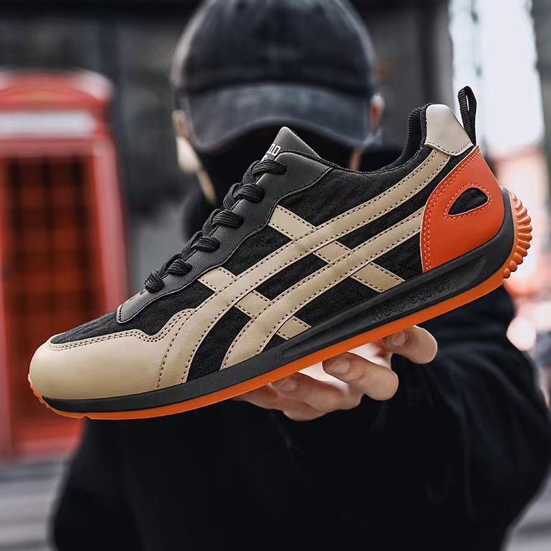 Men's shoes 2025 spring new breathable low-top casual soft sole light fashion men's shoes low-top lace-up shoes