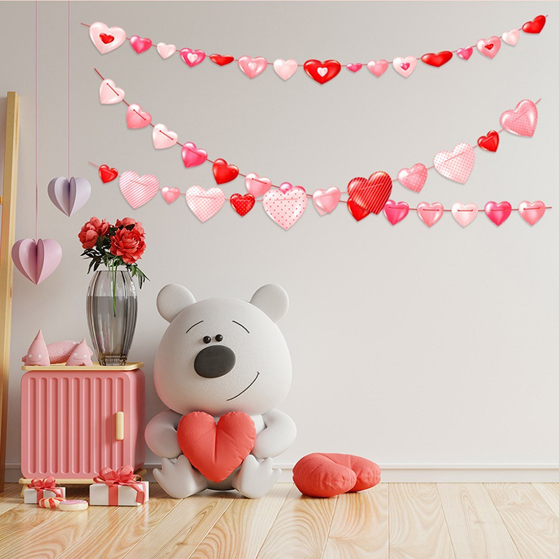 AF6063 Super Love Pink Day Cross-Border Sticker Can Be Called In Addition To Pvc Valentine'S Day Mall Decorative Wall Stickers
