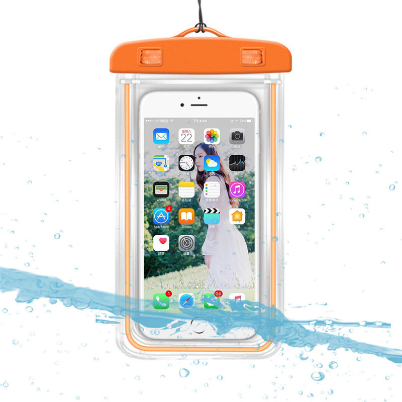 Waterproof Mobile Phone Cases Transparent Phone Underwater Storage Bag Swimming Diving Protective