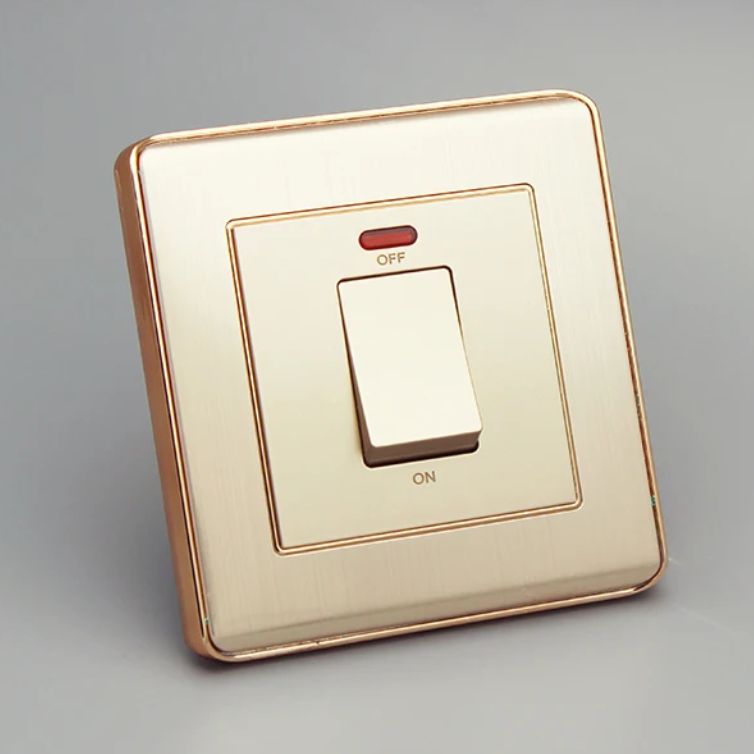 45A Wall Switch With Neo Light - Protection: Durable, Explosion-Proof, safety Insulation, ISO9001, SASO, CE, IEC Certified 