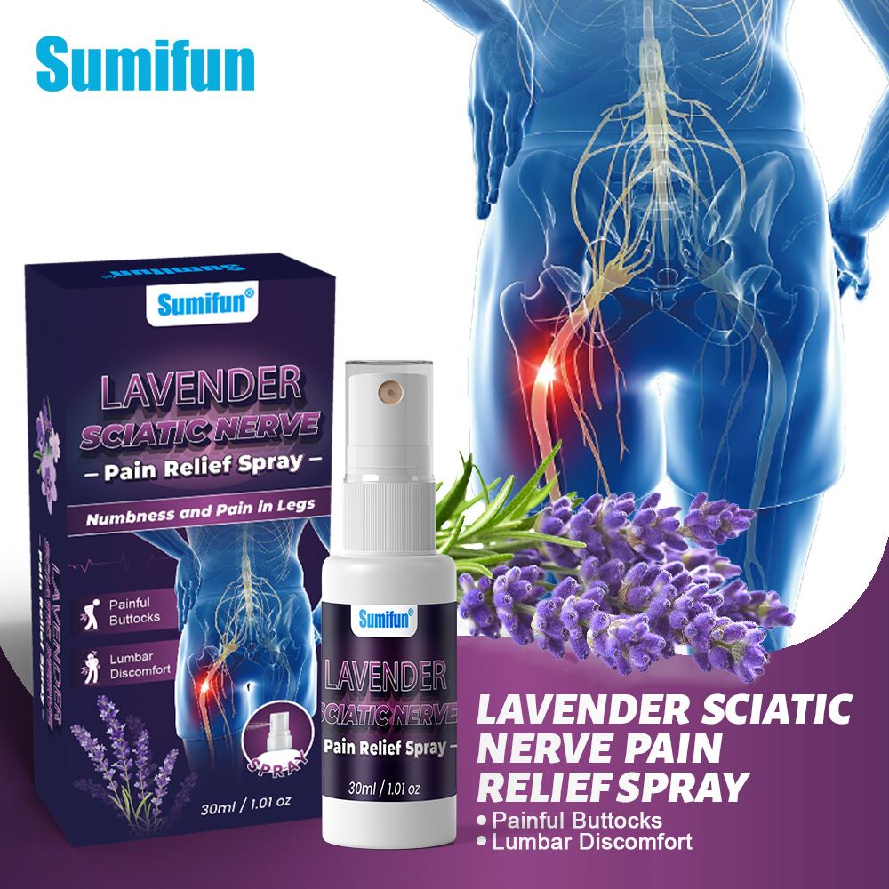 Sumifun New Sciatica Care Spray | Muscles & Joints Soothing Pain Relief Liquid | Natural Herbal Penetrating Health Care Spray for Waist, Back, Legs & Body Discomfort
