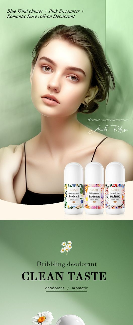 【2 bottles = 74.92GHS, 5 bottles = 155.09GHS】Lanfengling Roll-on Deodorant Small portable roller deodorant
