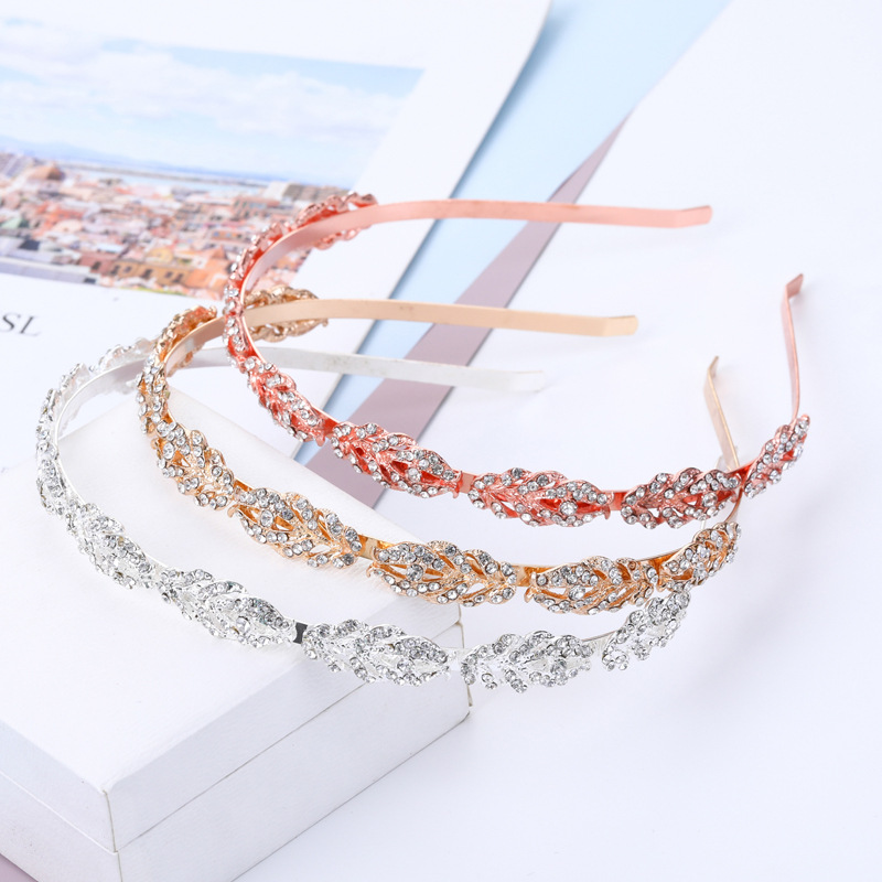 Alloy Wedding Bridal Headband Crystal Hair Band Full Crystal Luxury Hairbands