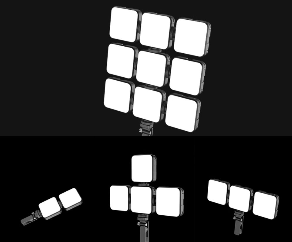 RGB LED Video Lights with clip Photography Selfie- Camera flashlights photo