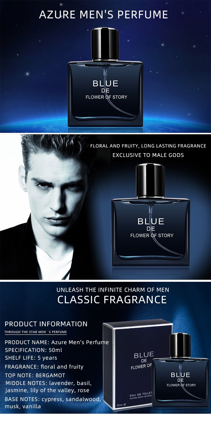 Flower of Story Floral and Fruity Flavor BLUE DE Perfume Cologne Spray for Men