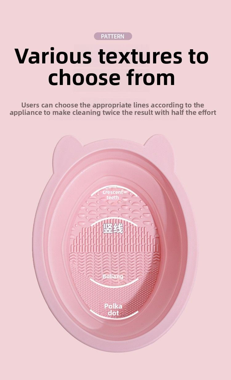 Cosmetic Brush Cleaner Set, Beauty Blender Cleaning Magic Tool, Foldable Silicone Brush Washing Bowl, Powder Puff Cleaning Agent Liquid Tools