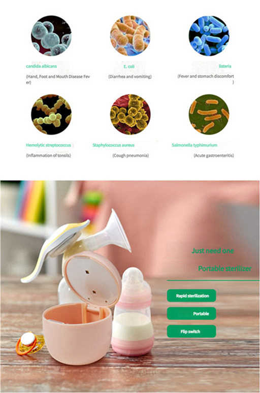 Portable UV storage disinfection box baby bottle nipple ultraviolet sterilizer disinfection box