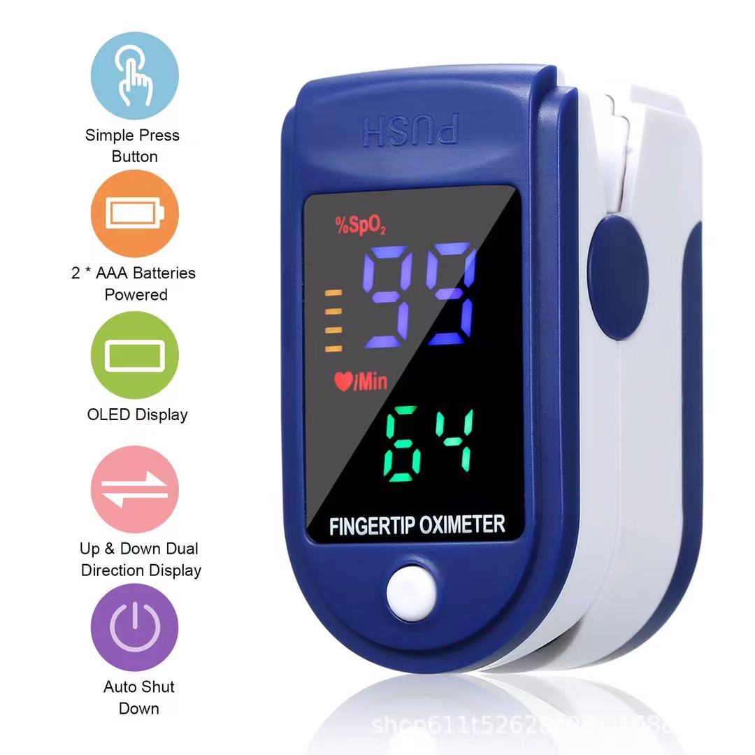 Original Blood Oxygen Monitor Finger Pulse Oximeter Oxygen Saturation Monitor Fast Shipping within 24hours (without Battery)