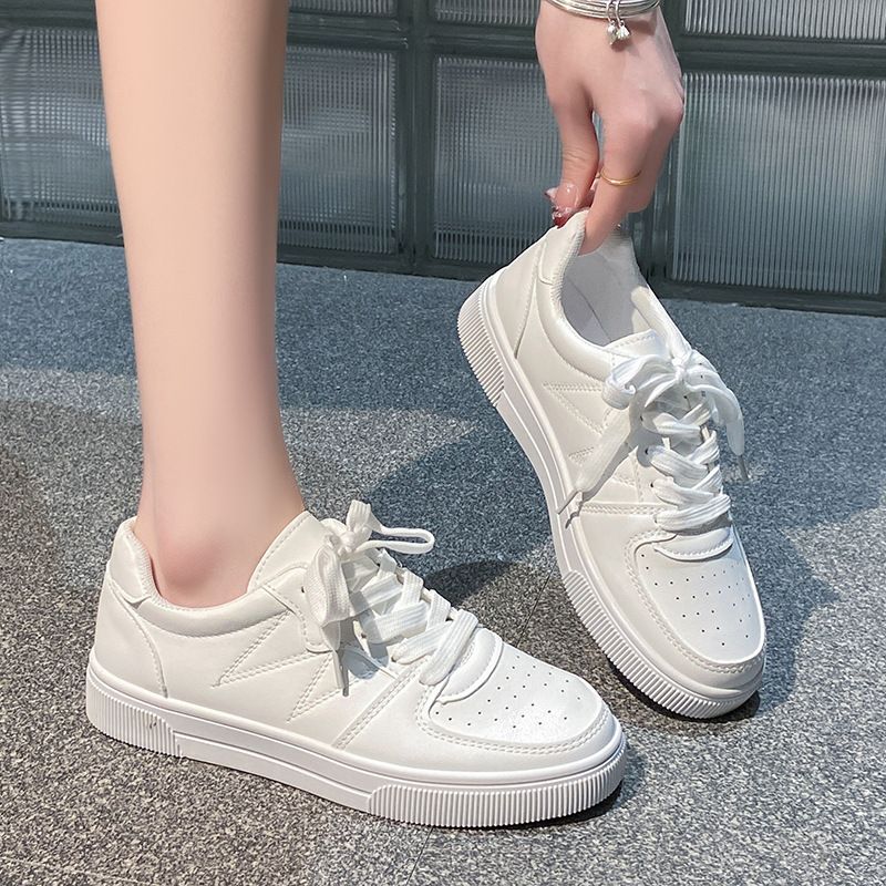 Little white shoes women 2025 spring new ins street fashion shoes shallow mouth breathable Korean version of student leisure sports shoes