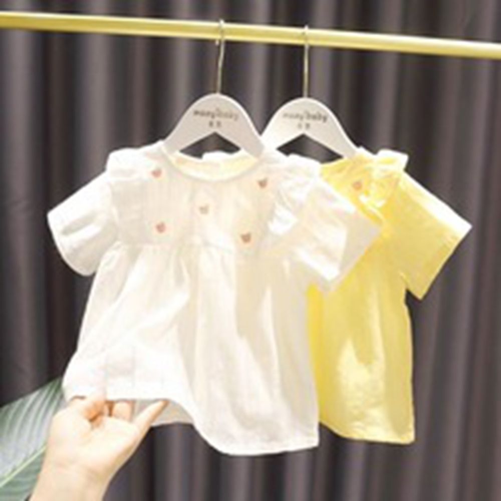 Baby girl princess dress new style children's summer clothes for girls fresh and versatile small flower baby shirt trendy baby girl summer clothes