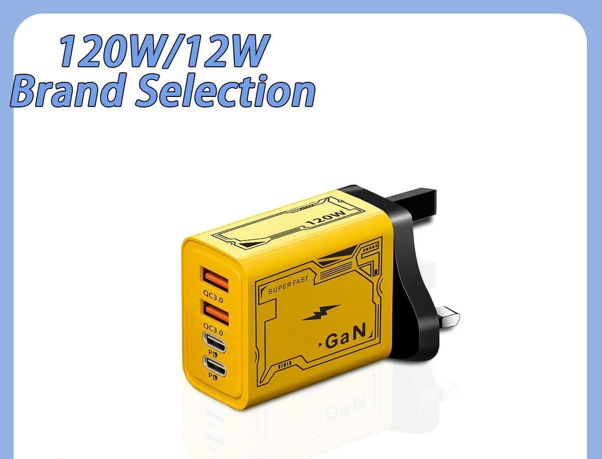 120W Dual PD + Dual USB Charger
