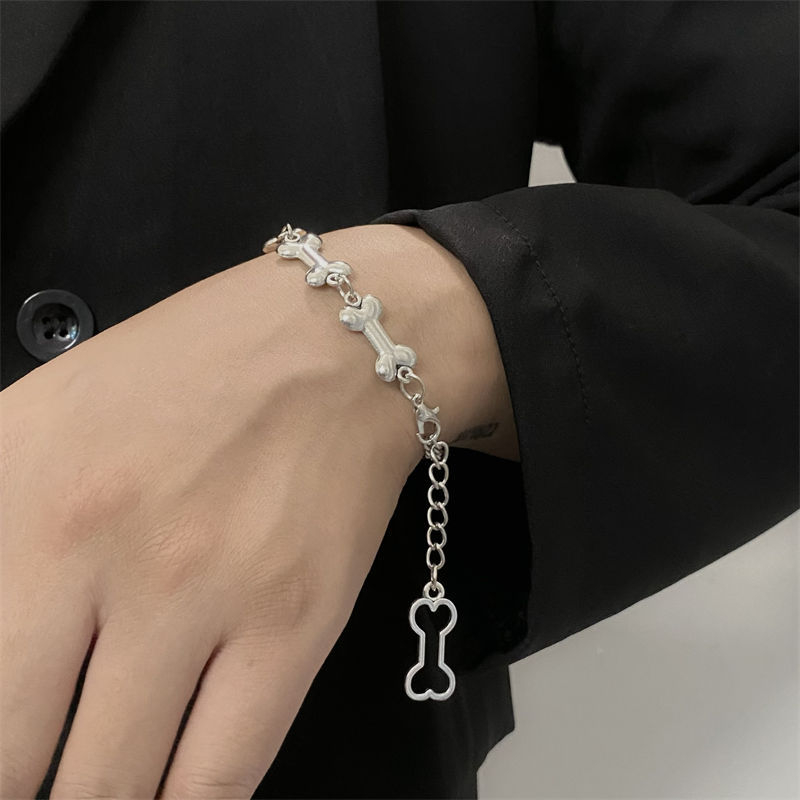 S377 Men's and Women's Simple Irregular Puppy Bone Pendant Couple Bracelet Jewelry Gift