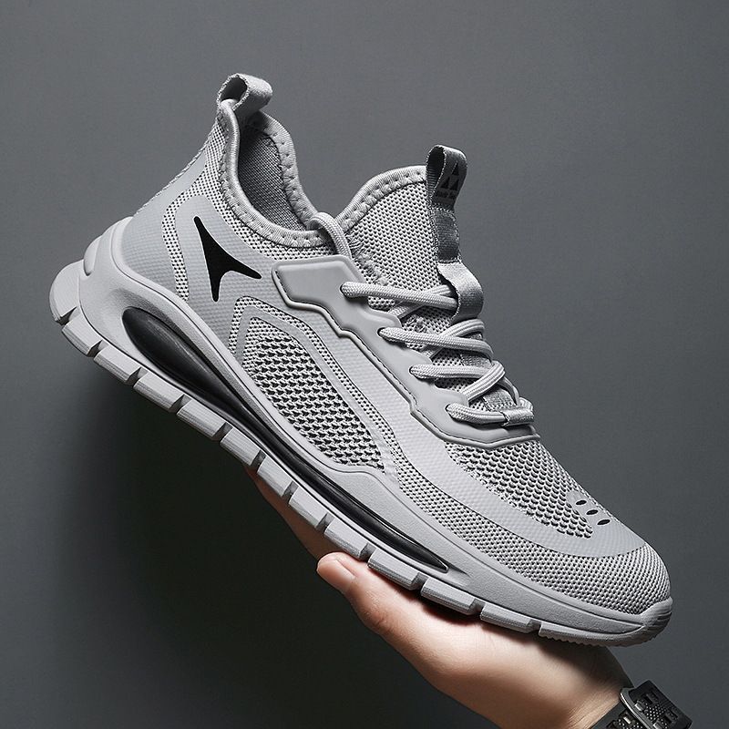 2024 new men's sports shoes flying knitting running shoes Fashion Korean men's casual shoes 300-004