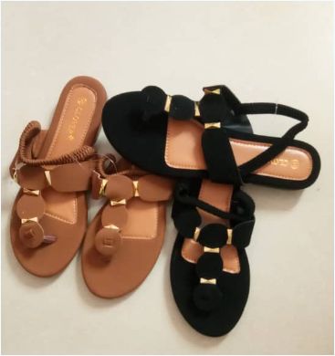  Casual Women's Sandals with buckle shoelaces clip toe Flats for ladies' soft-soled handmade shoes