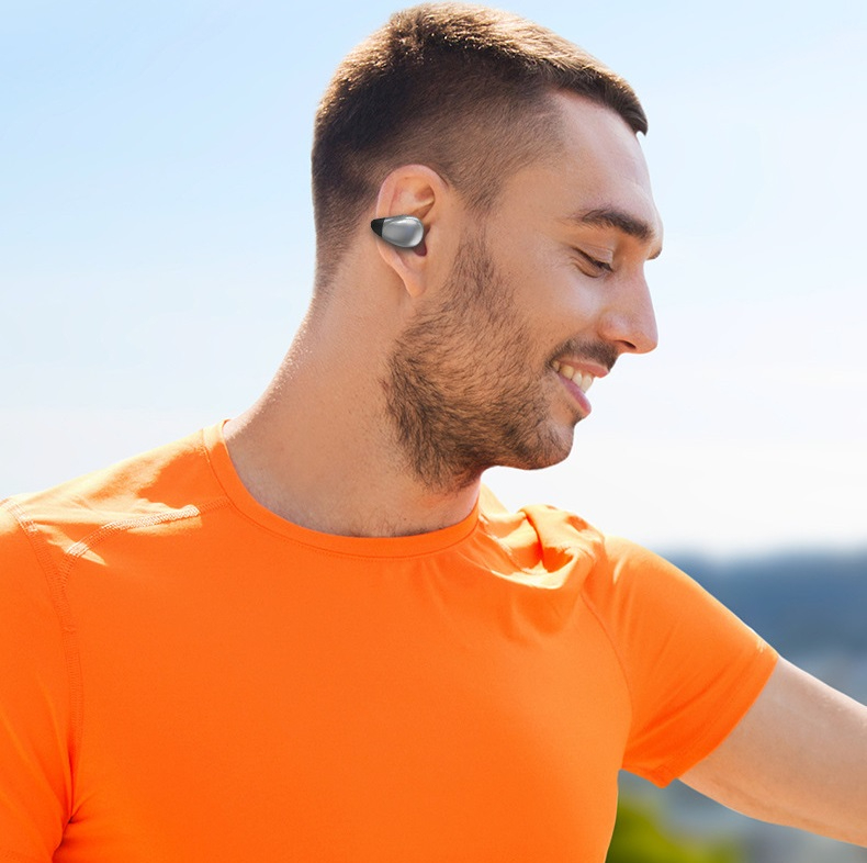 Not in-ear TWS wireless bluetooth 5.0 earphones sports outdoor large electric warehouse ear hanging painless ear earphone S19