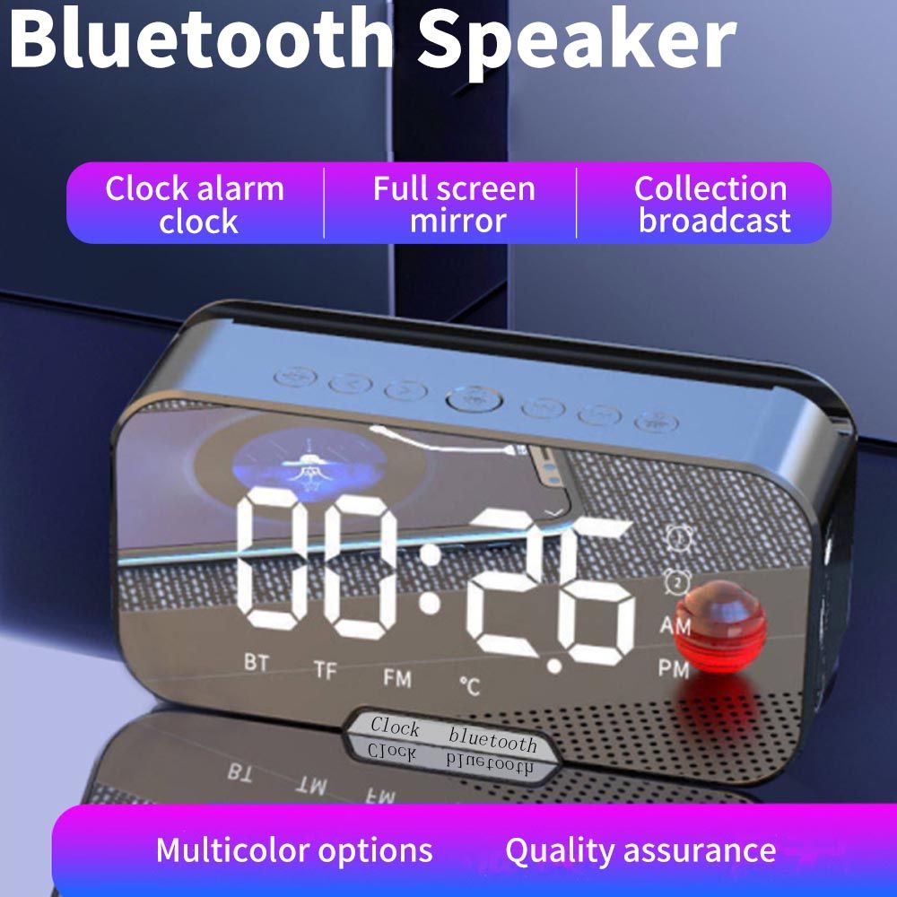 Digital  Alarm Clock Wireless Bluetooth 5.0 Speaker FM Radio