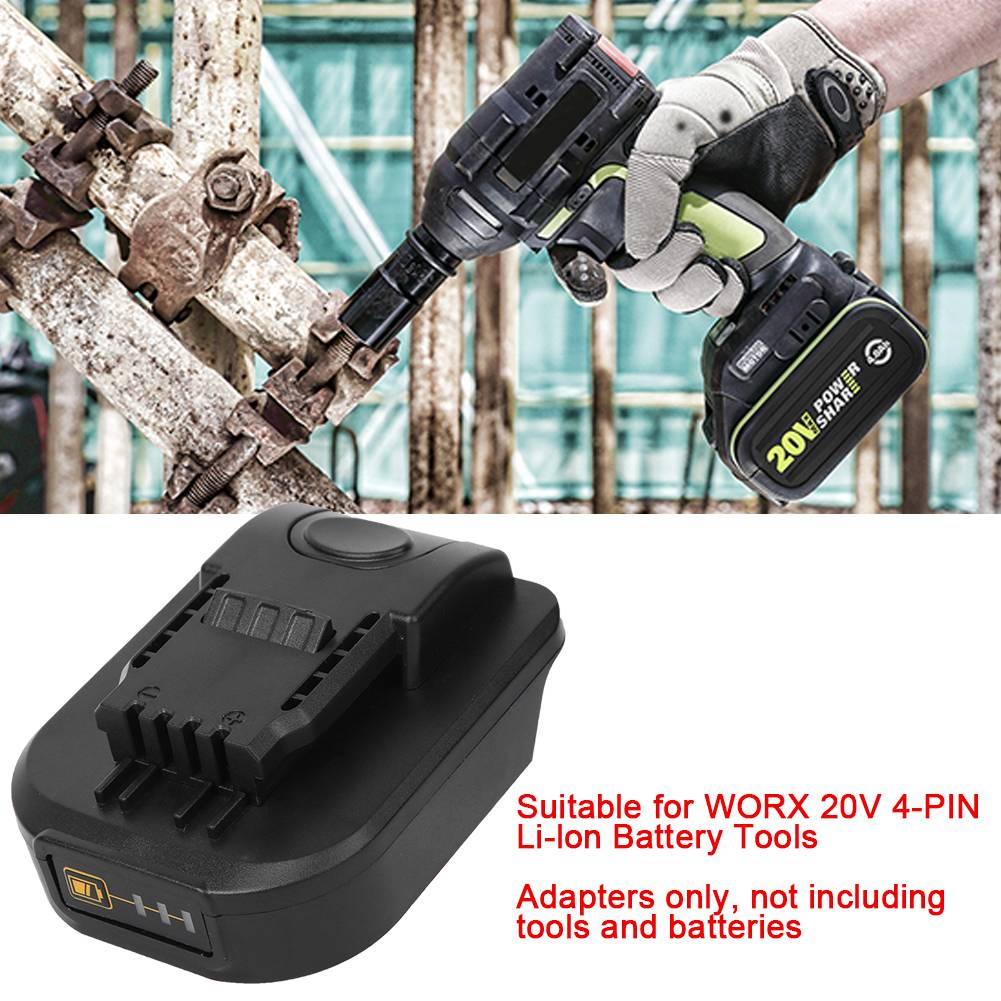 Battery Adaper for Makita 18V Convert for WORX 20V 4-Pin Power Tool Accessories