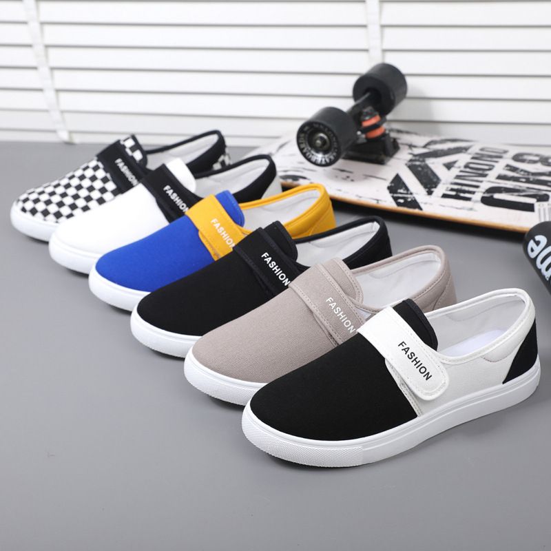 2024 oversized multi-color men's shoes Korean version of the current Velcro low-top board shoes lightweight men's shoes R002