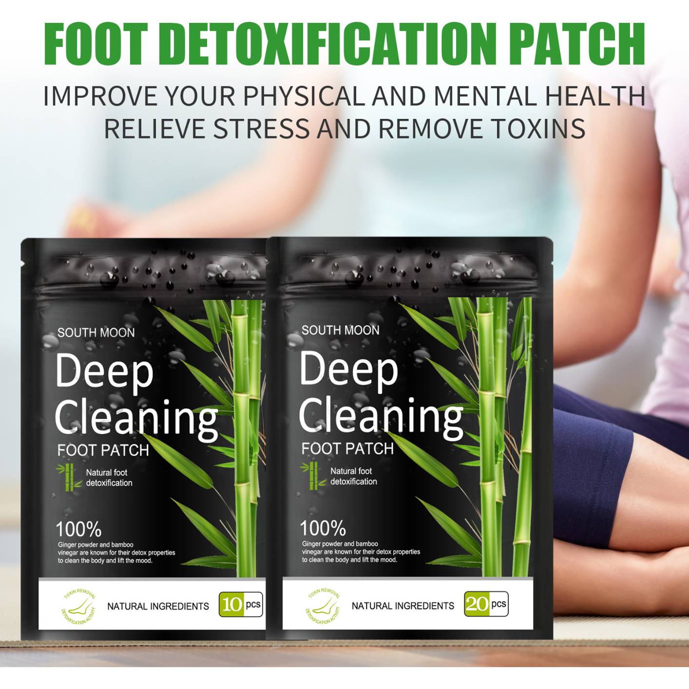 Deep Cleansing Foot Pads for Stress Relief, Better Sleep & Foot Care | Premium Japanese Organic Foot Patches with Ginger Powder | Natural Effective Foot Patch to Boost Energy