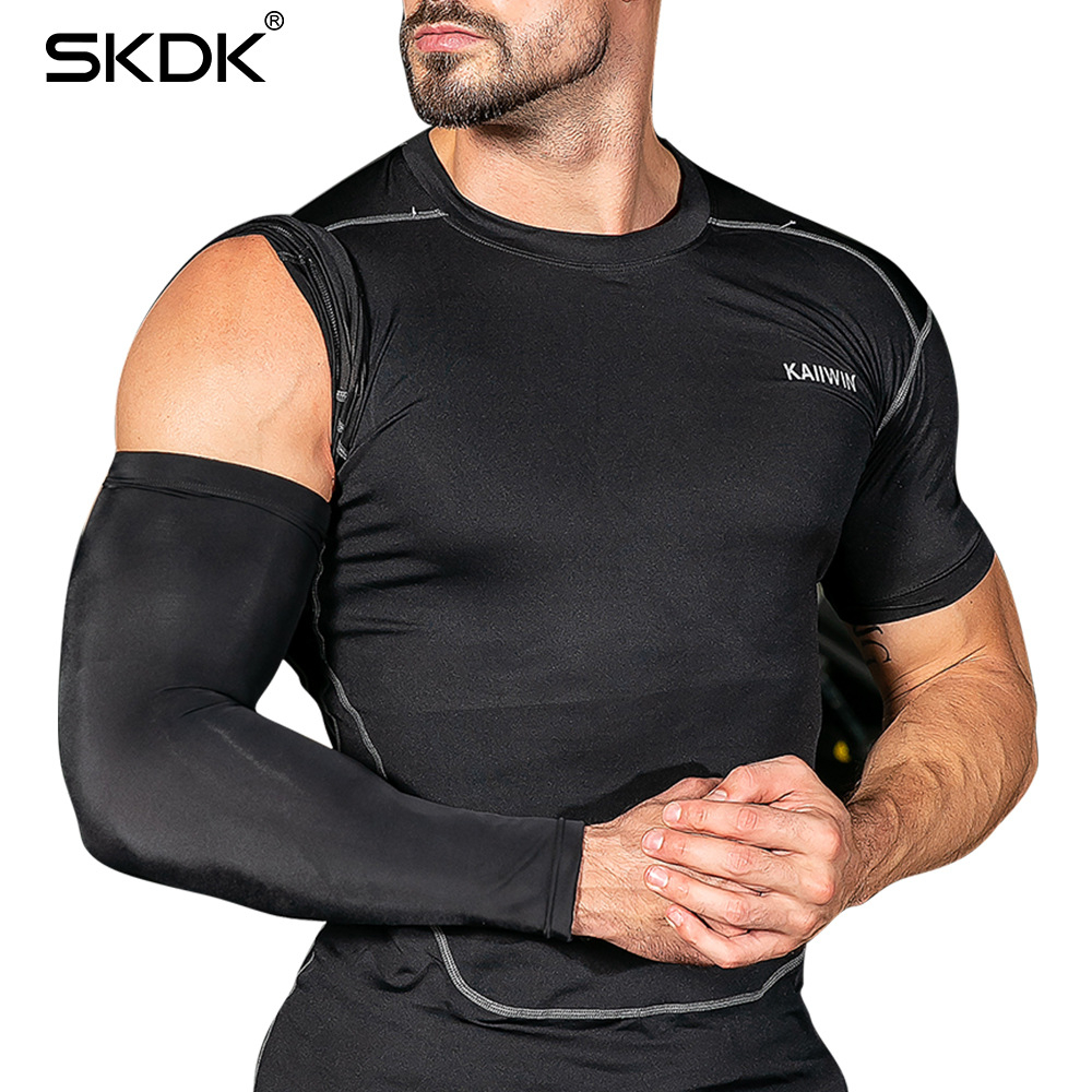 HS001 1Pcs Bike Basketball Sport Arm Sleeve Armguards Quick Dry UV Protectin Running Elbow Support Arm Fitness Elbow Pad Cycling