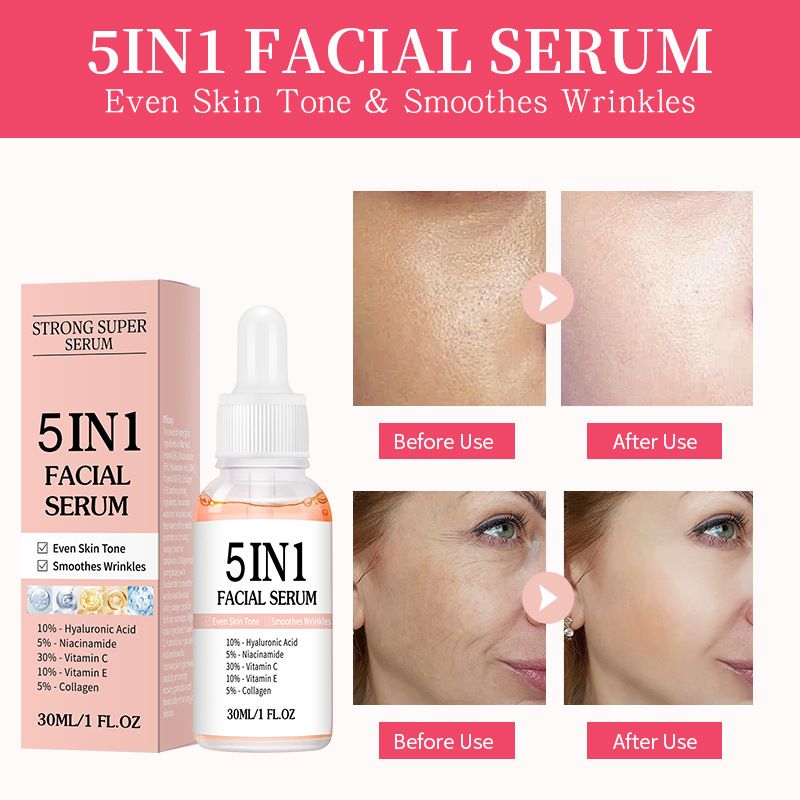 5 in 1 essence moisturizing, hydrating, moisturizing, anti-wrinkle and brightening skin tone