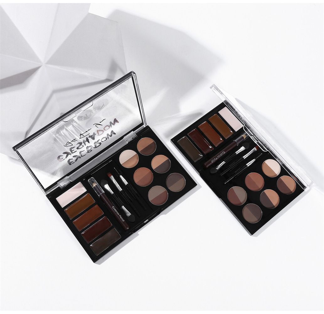 handaiyan Eyeshadow Eyebrow Powder Eyebrow Cream Comprehensive Plate Waterproof and sweat Proof 3-in-1 Contouring plate set H2006