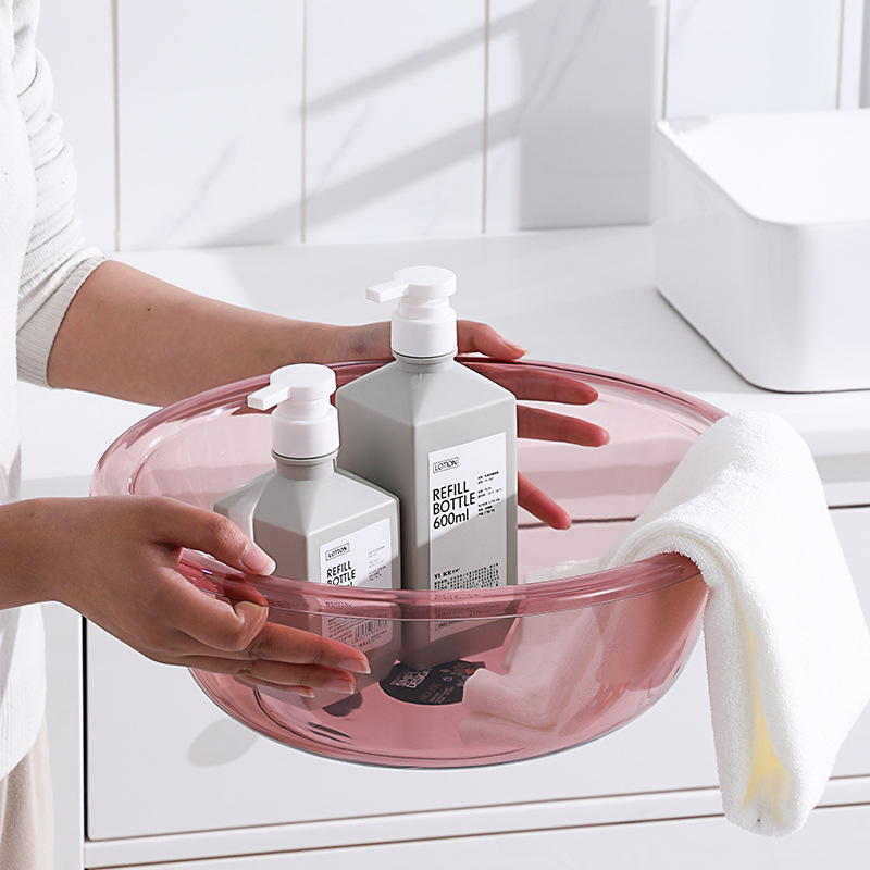 901/902/903/904/905 Household Pet Washbasin Fashion Plastic Washbasin Round Transparent Basin Large Thickened Plastic Basin
