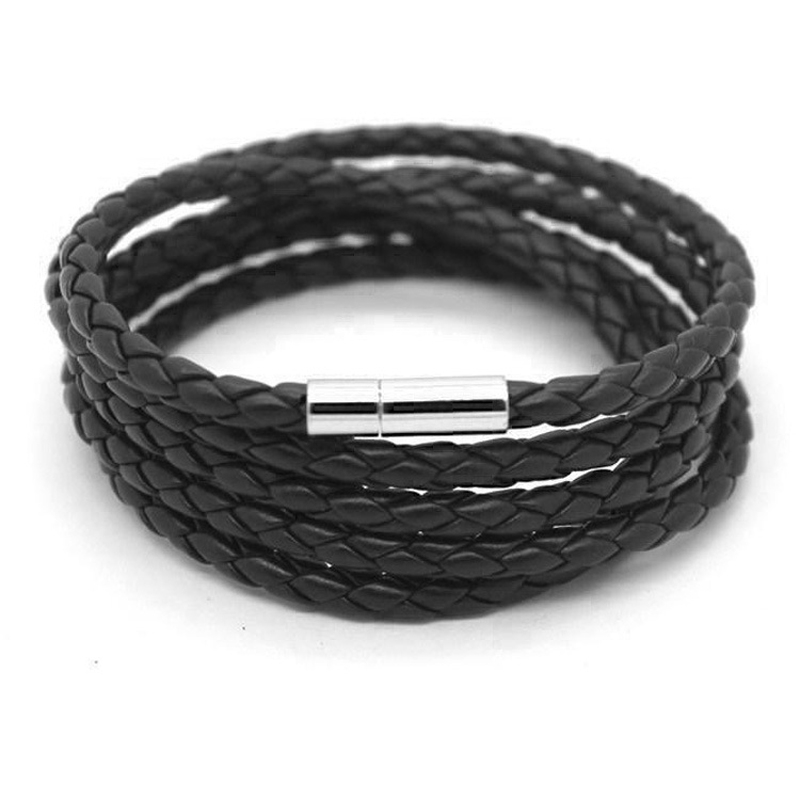 Men's multi-layer braided twist bracelet Korean hot style leather rope hand rope bracelet