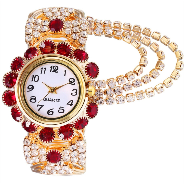 Wrist watch female jewelry Fashion trend lady watch Diamond insert number quartz Bracelet watch CRRSHOP women fashion trend present