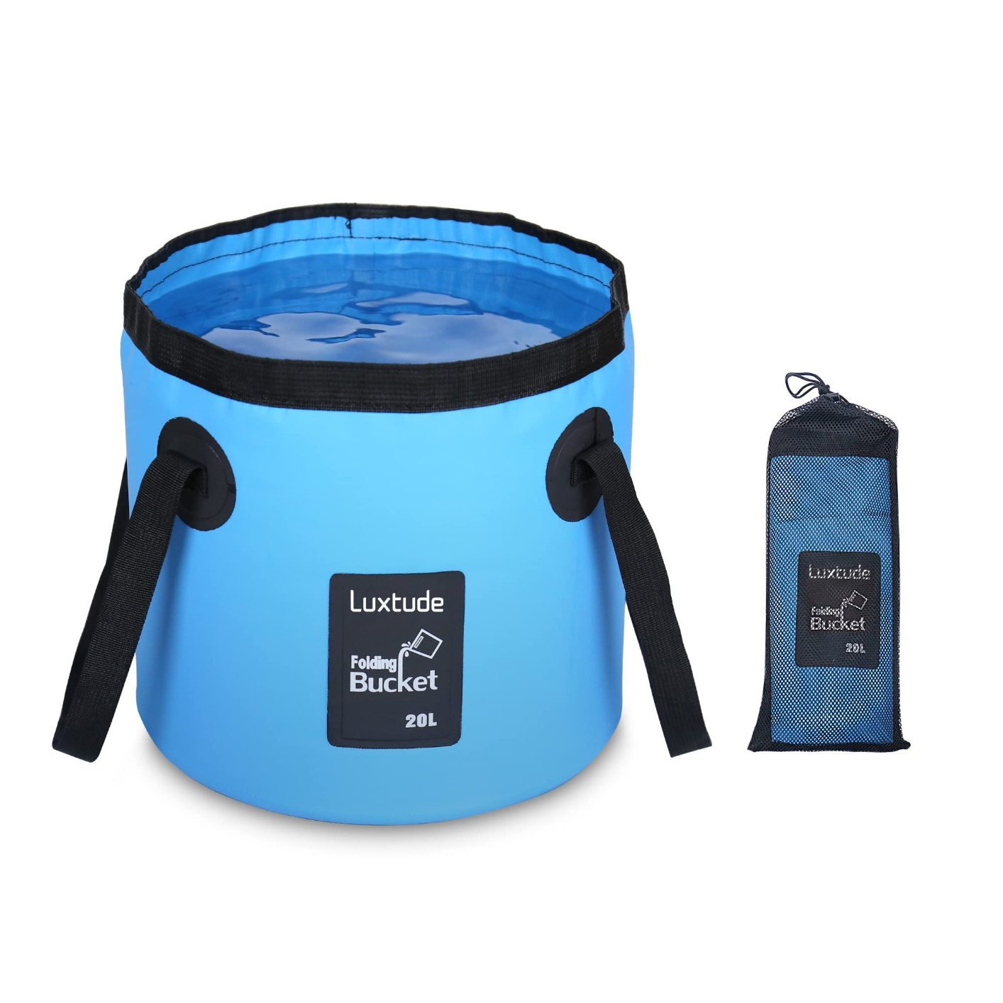 Collapsible Bucket with Handle, Lightweight Folding Water Container  (12L), Portable Collapsible Bucket for Fishing, Camping, Hiking, Backpacking, Outdoor Survival, Car Washing