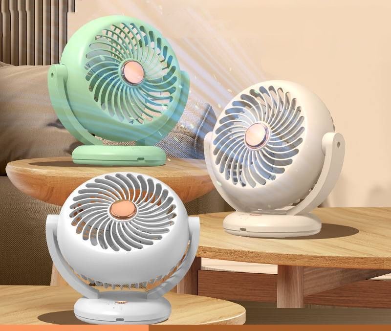 2026 New Summer Portable Desktop Mini Fan Built-In Large Capacity Rechargeable Battery Ultra Long Standby Working Time,Perfect For Bedroom Desk