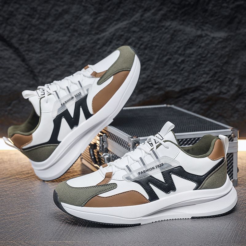 Autumn new casual men's shoes students casual sports running shoes trend black daddy shoes breathable soft soled men's shoes HY888