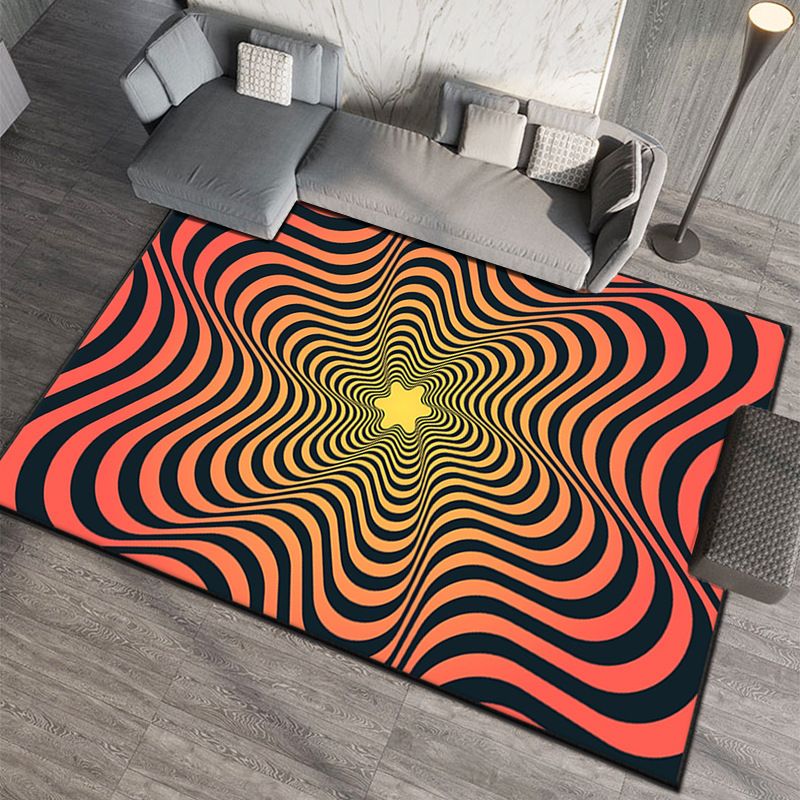 3D visual living room carpet, three-dimensional illusion dizziness sofa coffee table floor mat, dirt resistant non slip carpet bedside carpet 60*90cm,50*80cm,40*60cm