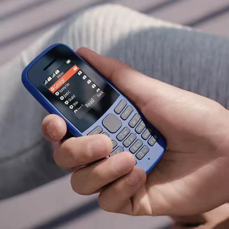 Nokia 1059/106 GSM 2G mobile bar button Dual-SIM mobile phone for students and the elderly- International Version Smartphone